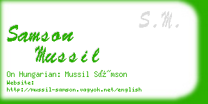 samson mussil business card
